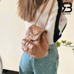 Ba Lô Chanel 24P Small Duma Backpack Màu Nâu Camel Calfskin GHW 18CM Best Quality