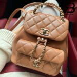 Ba Lô Chanel 24P Small Duma Backpack Màu Nâu Camel Calfskin GHW 18CM Best Quality