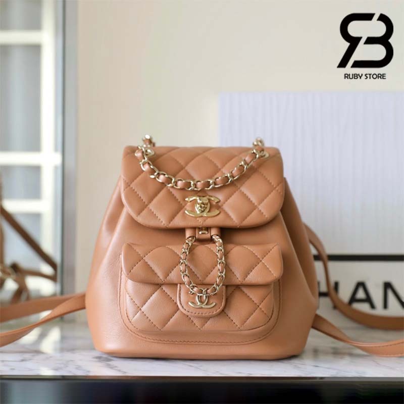 balo-chanel-24p-small-duma-backpack-camel-brown-calfskin-ghw-best-quality Ba Lô Chanel 24P Small Duma Backpack Màu Nâu Camel Calfskin GHW 18CM Best Quality - Ảnh 1