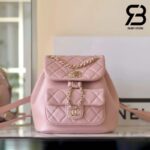 Ba Lô Chanel 24P Small Duma Backpack Màu Hồng Nhạt Calfskin GHW 18CM Best Quality