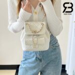Ba Lô Chanel 24P Small Duma Backpack Màu Trắng Calfskin GHW 18CM Best Quality