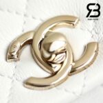 Ba Lô Chanel 24P Small Duma Backpack Màu Trắng Calfskin GHW 18CM Best Quality