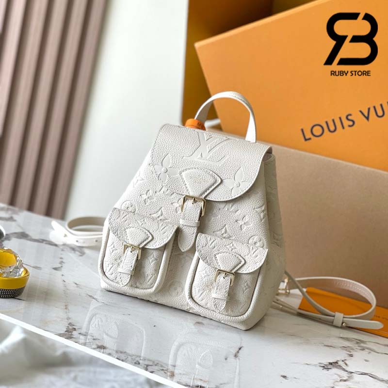 Ba Lô LV Backup Backpack Monogram Empreinte Màu Kem 22CM Best Quality
