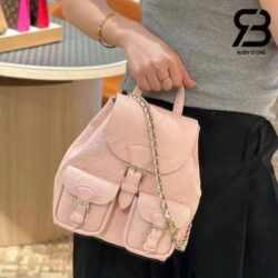 Ba Lô LV Backup Backpack Monogram Empreinte Màu Hồng Opale 22CM Best Quality