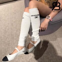 Giày Chanel 24C Ballerina Shoes Màu Trắng Da Cừu Best Quality