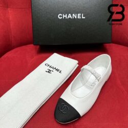 Giày Chanel 24C Ballerina Shoes Màu Trắng Da Cừu Best Quality