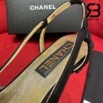 Giày Chanel 24C Slingback Màu Đen Gold CC Logo Best Quality