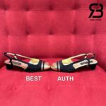 Giày Chanel 24C Slingback Màu Đen Gold CC Logo Best Quality