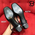 Giày Chanel 24C Slingback Màu Đen Gold CC Logo Best Quality