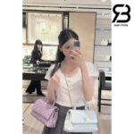Túi Chanel 24P Small Coco Top Handle Màu Tím Nhạt Da Caviar 24CM Best Quality
