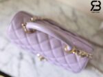 Túi Chanel 24P Small Coco Top Handle Màu Tím Nhạt Da Caviar 24CM Best Quality