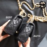 Túi Chanel 24SS Mini Flap Bag Top Handle Màu Đen Da Cừu GHW 19CM Best Quality