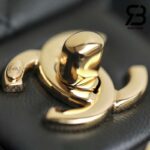 Túi Chanel 24SS Mini Flap Bag Top Handle Màu Đen Da Cừu GHW 19CM Best Quality