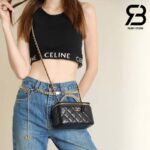 Túi Chanel 24SS Mini Vanity Resin Handle Màu Đen Da Cừu GHW 16CM Best Quality