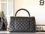 Túi Chanel Medium Coco Chain Top Handle Black Đen Da Caviar 29CM Best Quality