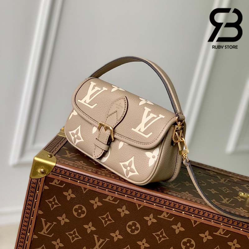 Túi LV Nano Diane Tourterelle Beige Monogram Empreinte 19CM Best Quality