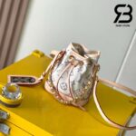 Túi LV Nano Noé Bag Màu Trắng Monogram Jacquard Multicolor 13CM Best Quality