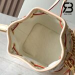 Túi LV Nano Noé Bag Màu Trắng Monogram Jacquard Multicolor 13CM Best Quality