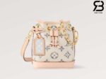 Túi LV Nano Noé Màu Trắng Monogram Jacquard 13CM Best Quality