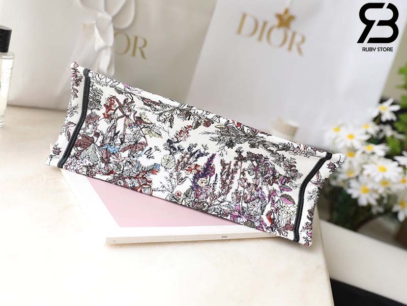 Túi Medium Dior Book Tote Ecru Multicolor 4 Saisons Hiver Soleil Embroidery 36CM Best Quality