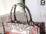 Túi Medium Dior Book Tote Ecru Multicolor 4 Saisons Printemps Soleil Embroidery 36CM Best Quality