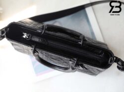 Túi Medium Lady D-Sire Bag Màu Đen Macrocannage Crinkled Calfskin Best Quality