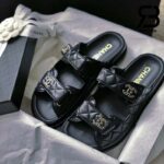 Dép Chanel 24S Dad Sandal Mule Black Lambskin Best Quality