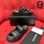 Dép Chanel 24S Dad Sandal Mule Black Lambskin Best Quality