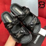 Dép Chanel 24S Dad Sandal Mule Black Lambskin Best Quality