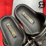 Dép Chanel 24S Dad Sandal Mule Black Lambskin Best Quality