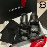 Dép Chanel 24S Dad Sandal Mule Black Lambskin Best Quality