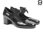 Giày Chanel 24C Mary Janes With Ribbon Black Patent Calfskin Best Quality