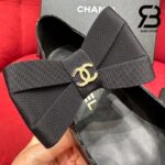 Giày Chanel 24C Mary Janes With Ribbon Black Patent Calfskin Best Quality