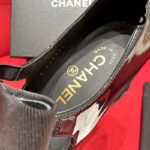 Giày Chanel 24C Mary Janes With Ribbon Black Patent Calfskin Best Quality