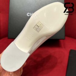 Giày Chanel 24C Mary Janes With Ribbon White Patent Calfskin Best Quality