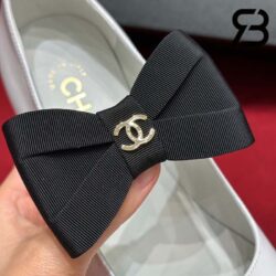 Giày Chanel 24C Mary Janes With Ribbon White Patent Calfskin Best Quality