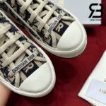 Giày Walk'n'Dior Platform Sneaker Deep Blue Oblique Embroidered Cotton Best Quality