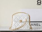 Túi Chanel 24S Mini Flap Bag With Top Handle Màu Trắng Caviar 18CM Best Quality