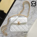 Túi Chanel 24S Mini Flap Bag With Top Handle Màu Trắng Caviar 18CM Best Quality