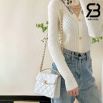 Túi Chanel 24S Mini Flap Bag With Top Handle Màu Trắng Caviar 18CM Best Quality