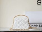 Túi Chanel 24S Mini Flap Bag With Top Handle Màu Trắng Caviar 18CM Best Quality