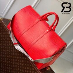 Túi LV Keepall Bandoulière 50 Màu Đỏ EPI Best Quality