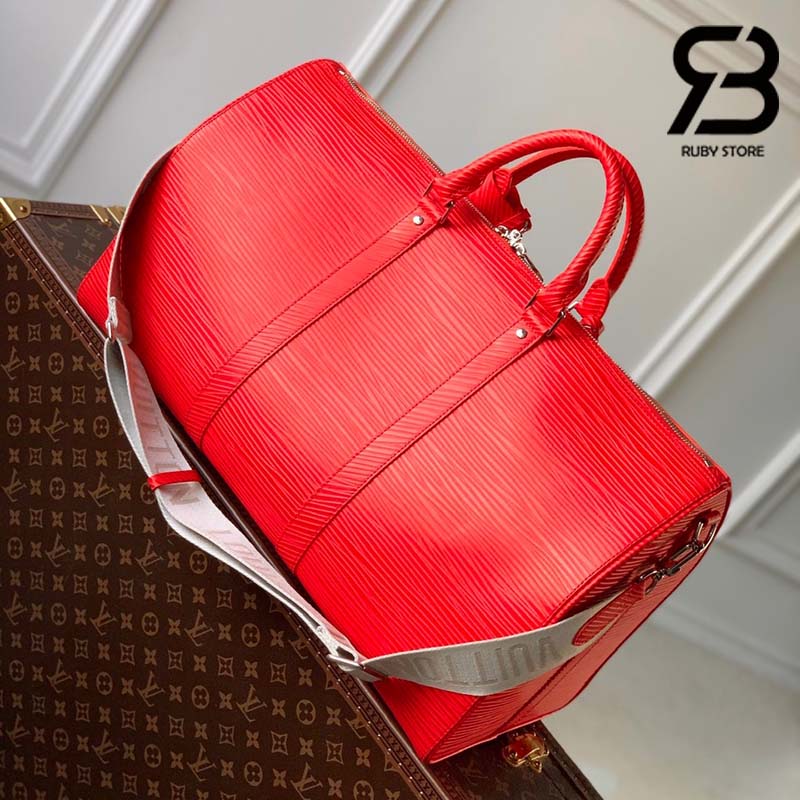 Túi LV Keepall Bandoulière 50 Màu Đỏ EPI Best Quality