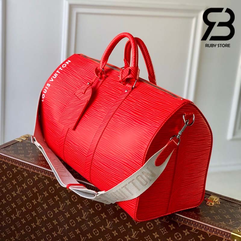 Túi LV Keepall Bandoulière 50 Màu Đỏ EPI Best Quality