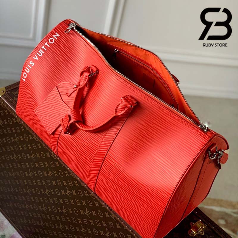 Túi LV Keepall Bandoulière 50 Màu Đỏ EPI Best Quality