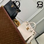Túi LV Lock & Go Màu Trắng Quartz Calfskin 24CM Best Quality