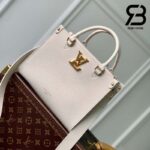 Túi LV Lock & Go Màu Trắng Quartz Calfskin 24CM Best Quality