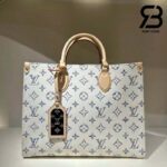 Túi LV Onthego MM Màu Trắng Monogram Jacquard Best Quality