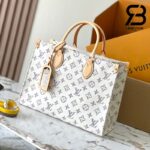 Túi LV Onthego MM Màu Trắng Monogram Jacquard Best Quality