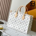 Túi LV Onthego MM Màu Trắng Monogram Jacquard Best Quality
